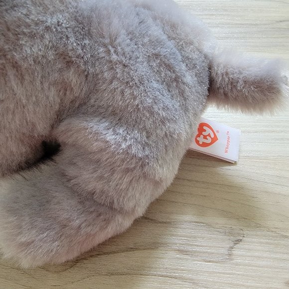 Whopper The Elephant - Ty Beanie Boos, Velvet TY Bean Plush, Grey - Picture 3 of 7